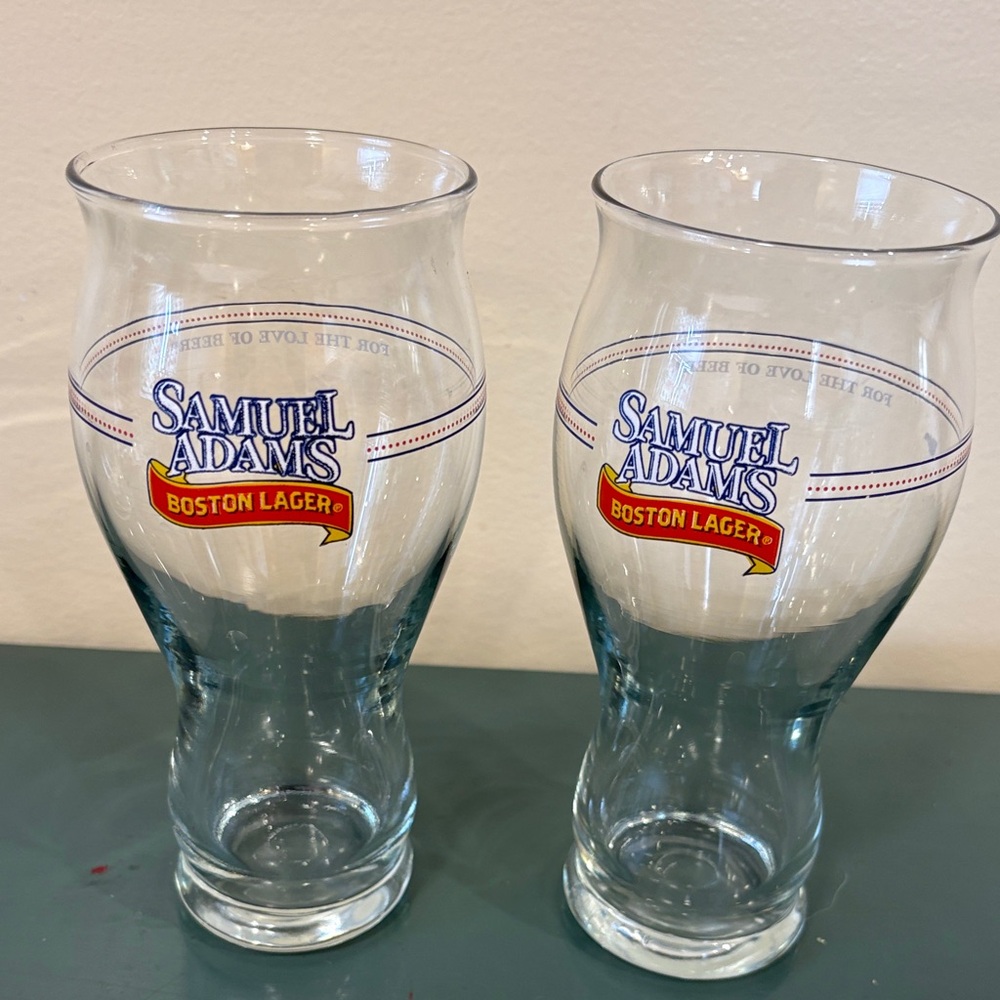 Vintage Samuel Adam’s ‘For The Love Of Beer’ 16 oz Glasses - Set of 2